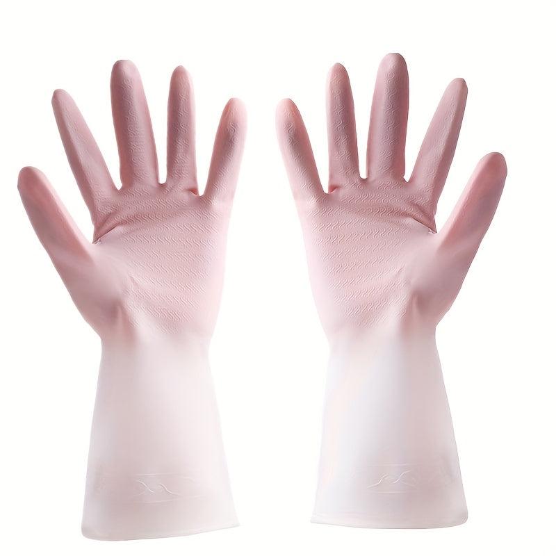 Keep your home clean with our set of 3 pairs of versatile household cleaning gloves. Made from PVC, these waterproof gloves are scratch and abrasion resistant, lead-free, and suitable for use in the kitchen, bathroom, toilet, living room, and outdoors.