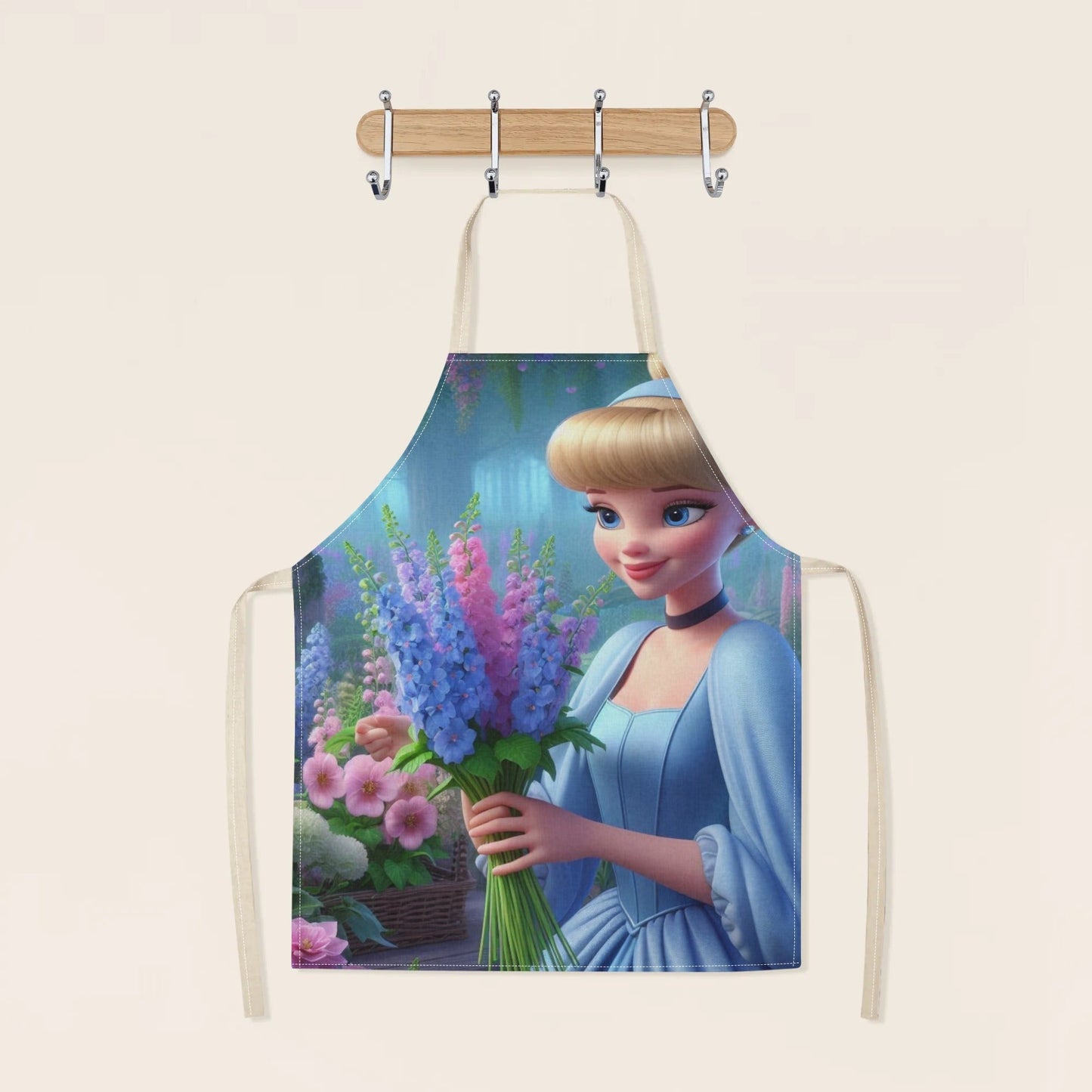 Disney has released a fashionable and simple waterproof apron with a cute cartoon design of Princess Elsa. This apron is suitable for use in hotels, supermarkets, restaurants, fruit shops, milk tea stalls, and general home use.