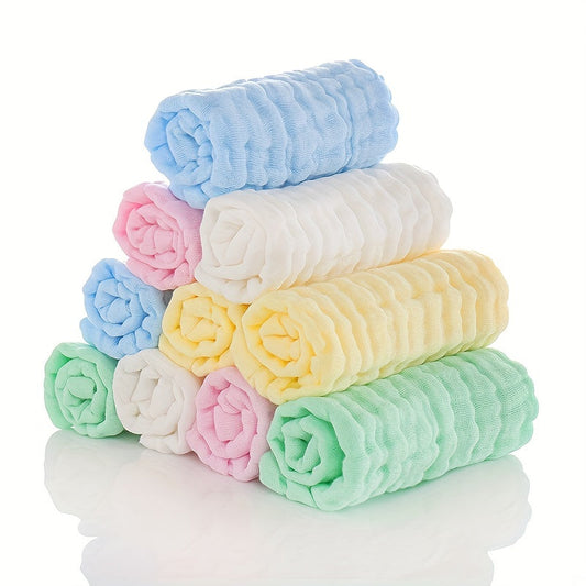 Set of 5 Soft and Absorbent Cotton Towels in a Plain Color, Ideal for Face Use