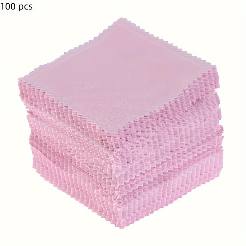 Pack of 100 Soft Cleaning Polishing Cloths for Jewelry Tools