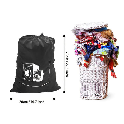 Bestselling Heavy Duty Oxford Fabric Laundry Bag, 50.04cm x 70.1cm, Strong Drawstring Closure, Reusable Black Storage Bag for Toys and Dirty Clothes - Laundry Bags