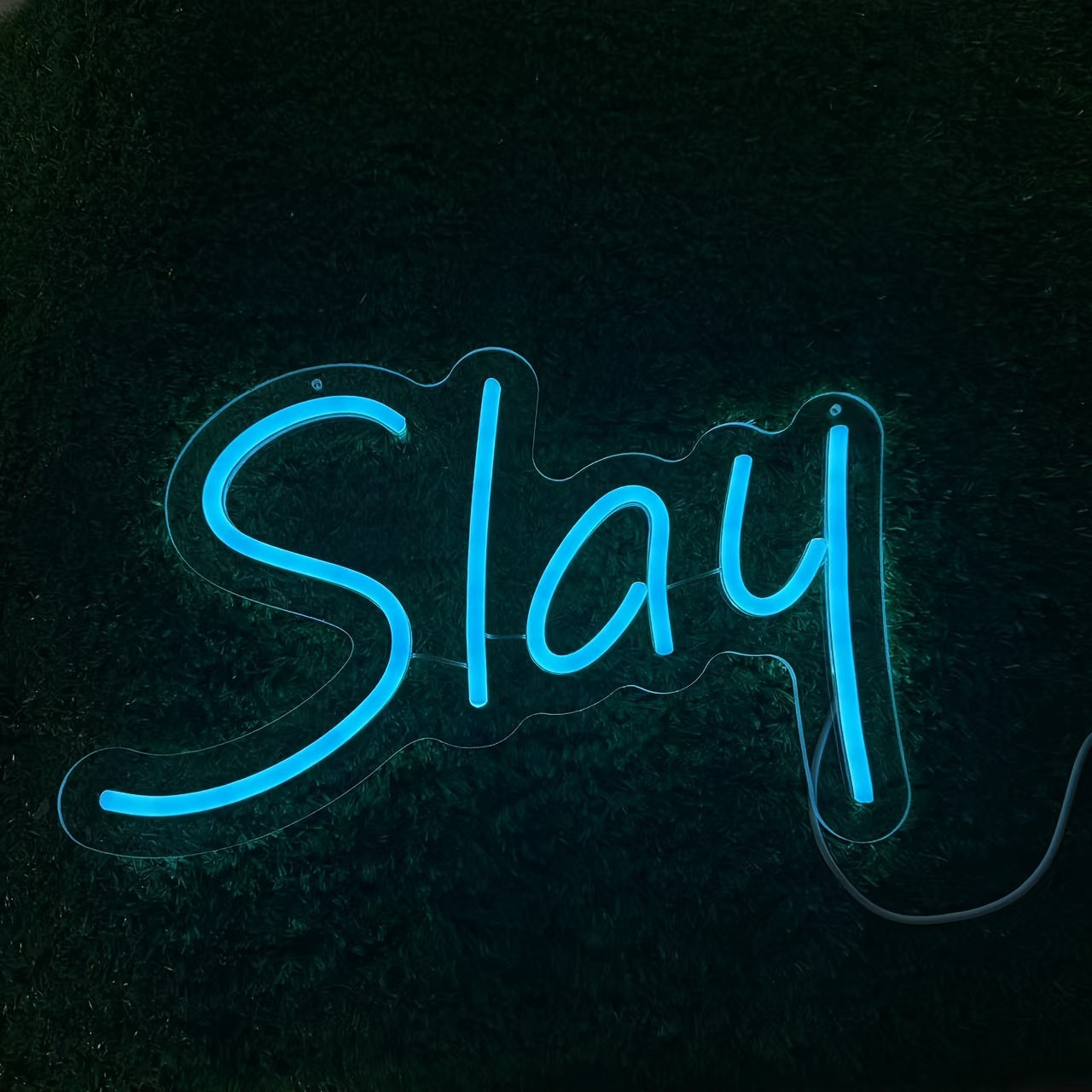 1pc Slay Neon Sign Light, LED, USB Powered, Bedroom Wall Decor for Girls, Dorm Cute Bratz Aesthetic.