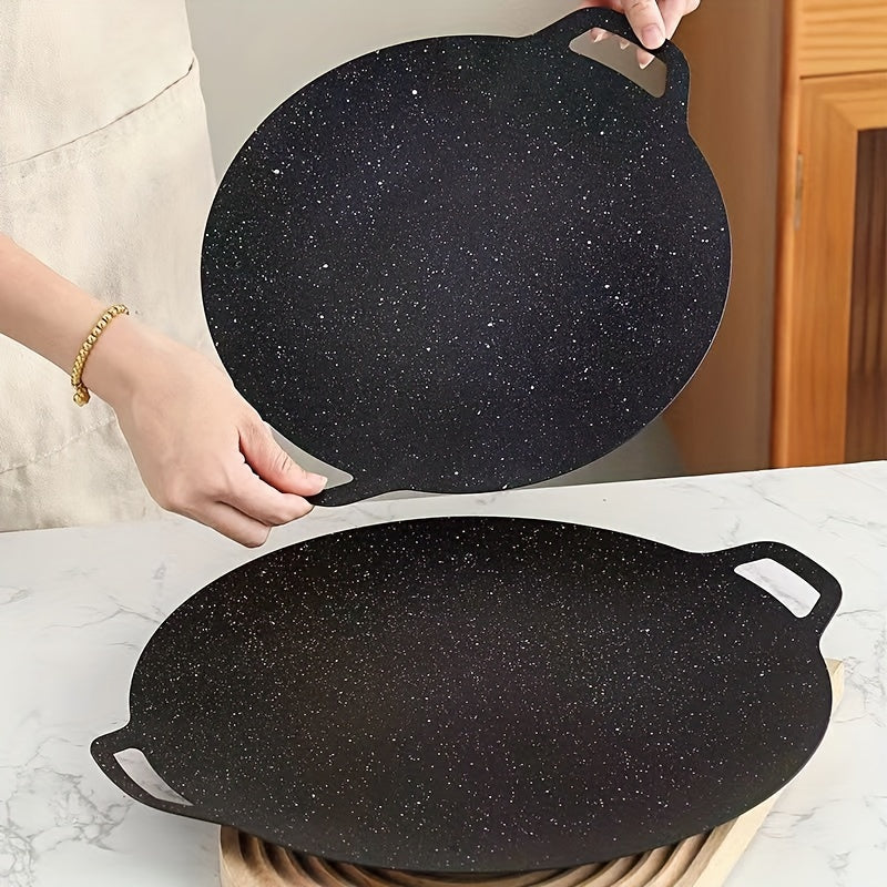 Top Seller: All-Purpose Cast Iron Griddle with Two Handles - Nonstick Circular Pan for Pancakes, Wraps, Grilling & Beyond - Ideal for Homemade Meals and Professional Level Dishes, Suitable for Roti, Crepes, and Searing Meats