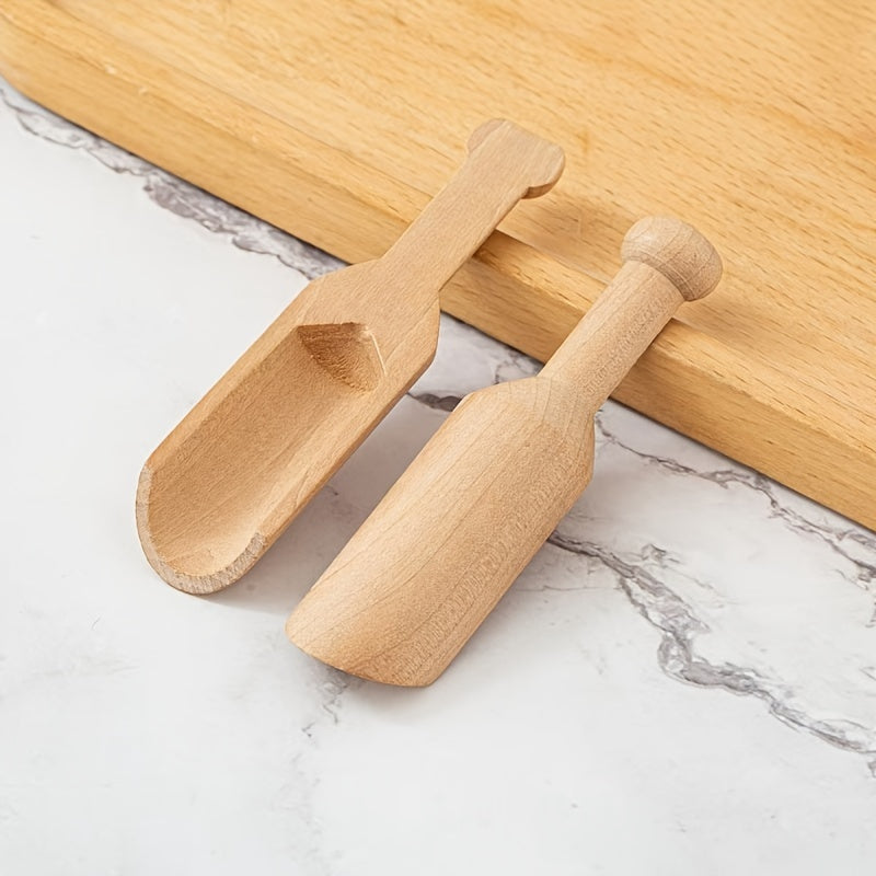 Set of 10 wooden spoons for bath salts, coffee, and tea - perfect for kitchen and dining use. Ideal for use with coffee, tea, and espresso.