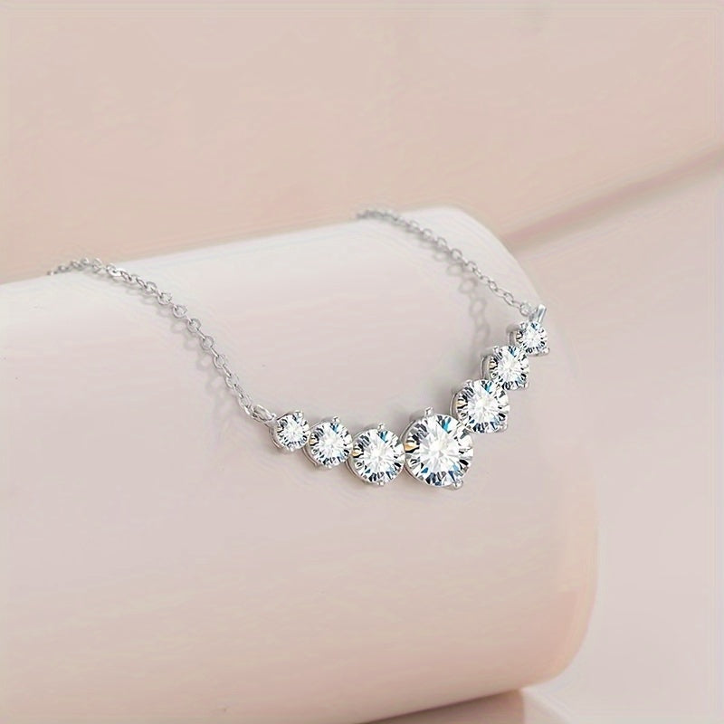 Beautiful 2.8ct Moissanite Choker Necklace for Women - Exquisite 925 Sterling Silver, Ideal for Engagement, Anniversary, and Birthday Presents