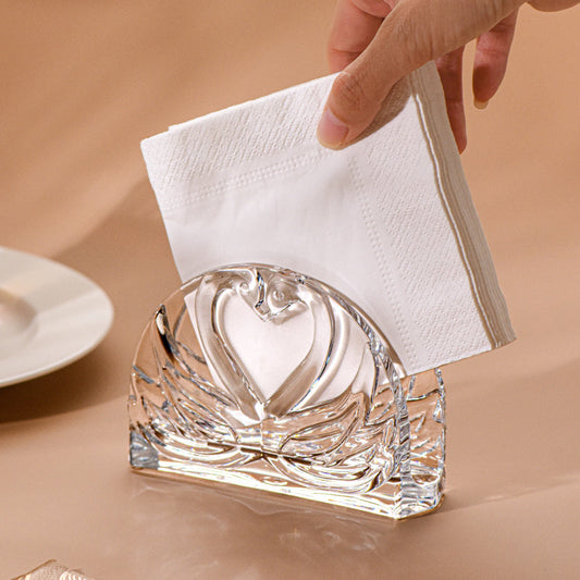 Acrylic Napkin Holder with Modern Upright Design, adds a touch of Elegance to your Dining & Coffee Tables. Perfect for Kitchen Decor and a must-have for Restaurants, Hotels, and Cafes.