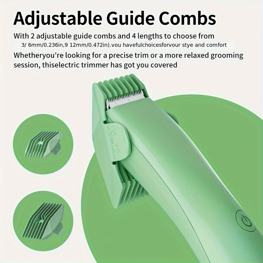 Multi-purpose body hair trimmer for men suitable for beards, facial hair, head hair, and intimate areas.