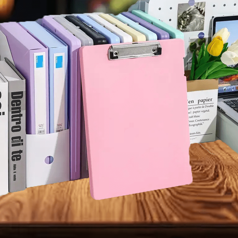 A plastic A4 file folder storage box perfect for organizing test papers and sorting subjects.