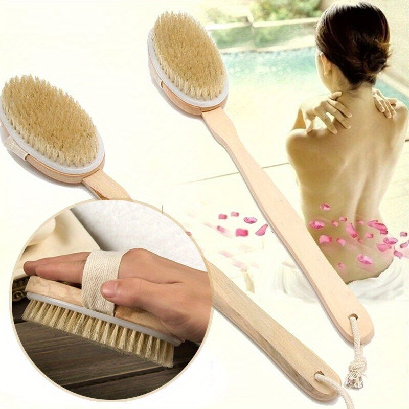 High-quality Bemore dry brush with long handle for gentle exfoliation, ideal for sensitive skin.