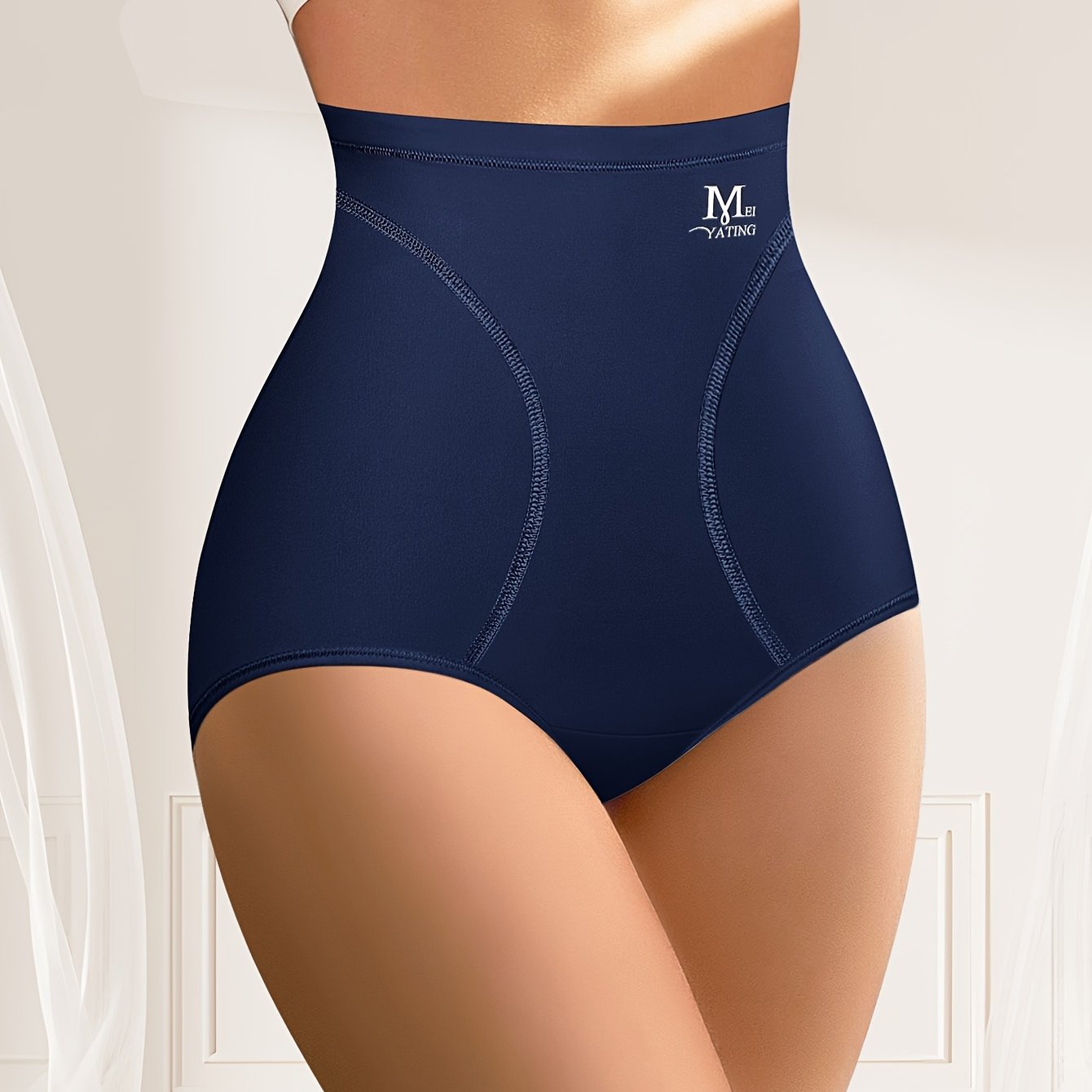 MIOTAN High-Waist Tummy Control Panties: Soft, Lightweight, Black, 1pc, Elastane Construction for Tummy Control