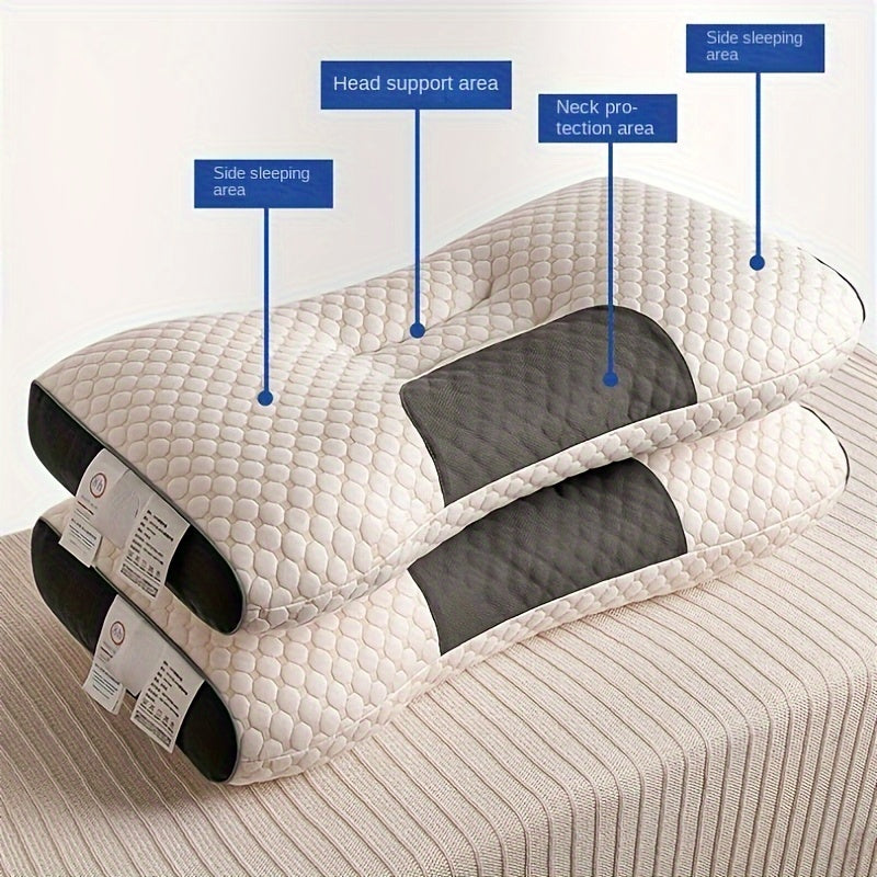 3D SPA Massage Pillow that helps with sleep and neck protection. Knitted pillow perfect for bedroom or dorm room bedding.