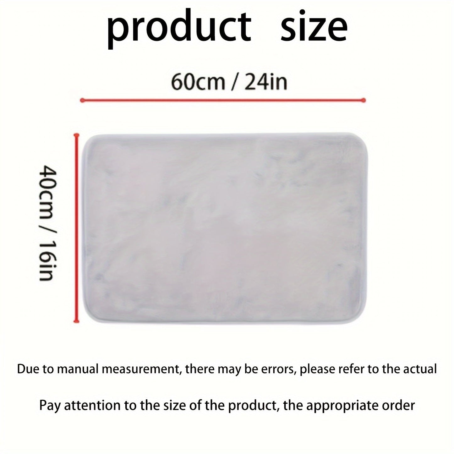 Indulge in Luxurious Comfort with our Ultra-Soft Memory Foam Bath Mat measuring 39.88cm x 59.94cm. It is Super Absorbent, Non-Slip, and Machine Washable, ensuring a Quick Dry for use in the Kitchen, Bathroom, Bedroom, or Living Room. Elevate your Home