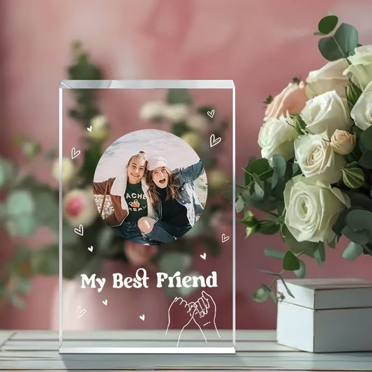 Personalized Acrylic Photo Plaque - Ideal Present for Close Friends, Celebrations, Milestones & Special Occasions - Suitable for Various Holidays & Occasions - Ideal for Loved Ones, Family, Friends & Coworkers, Great for Home Decor