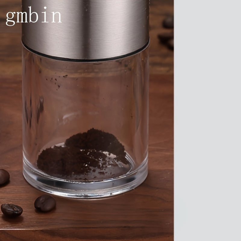 Portable coffee bean grinder designed for home use that is manually operated