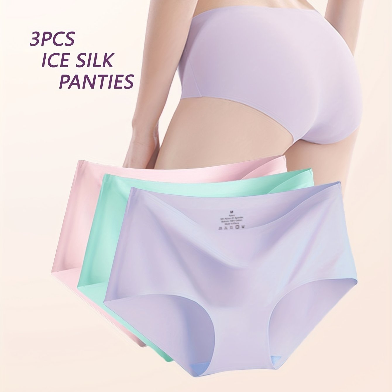 3 Seamless Brief Packs with Mid-Rise Waist