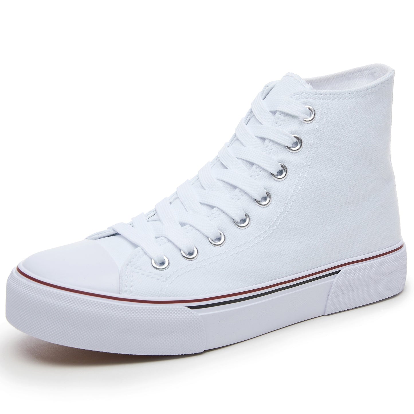 Women's high-top lace-up sneakers, fashionable and comfortable for walking.