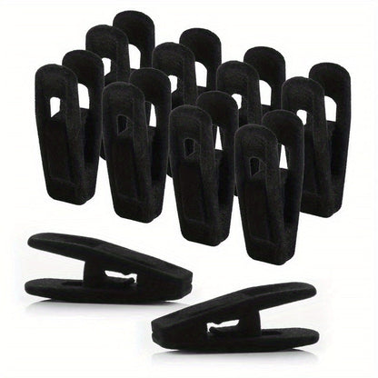 Set of 20 Velvet Hanger Clips for Pants and Clothes, Strong Finger Clips designed for Thin Hangers, Ideal Closet Accessories