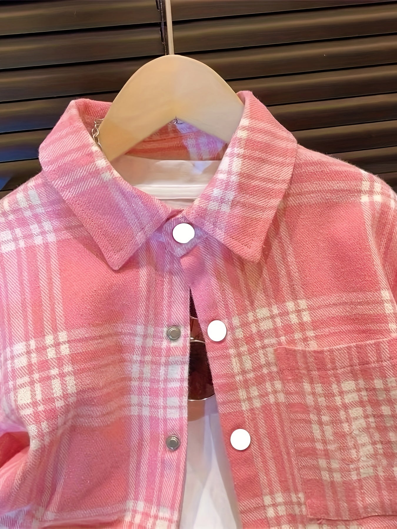 2024 Plaid Shirt Set for Girls, Perfect for Travel and Shopping