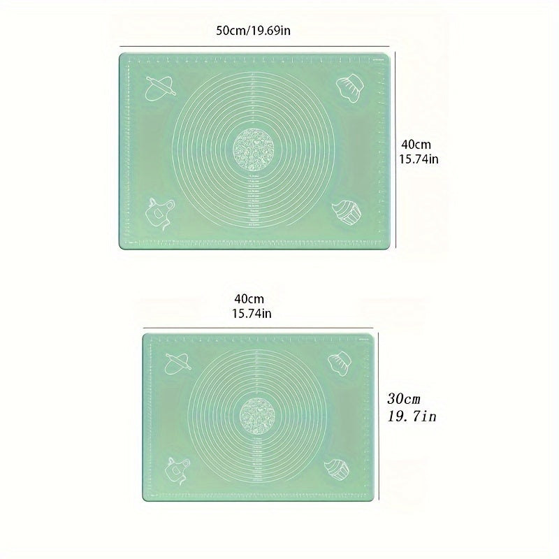 Silicone Baking Mat: Extra Thick with Measurements for Non-Slip, BPA-Free Aseptic Surface - Perfect for Pizza & Cake Dough Rolling - Must-Have Kitchen Tool for Kneading, Measuring, and Cooking