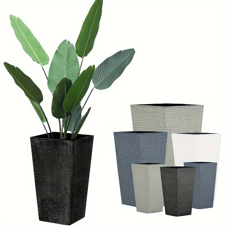 Large tall planter for outdoor or indoor use.