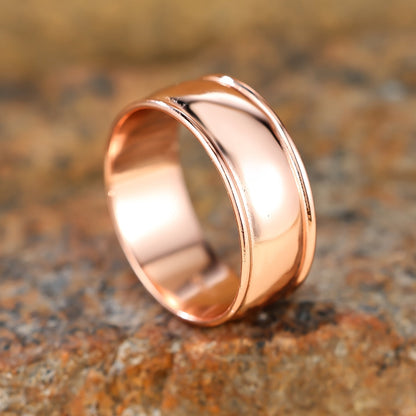 This trendy wide band ring is made of 925 sterling silver and features a polished surface in a trendy wheel shape. It is suitable for both men and women and can easily match your daily outfits. Weighing 3.9 grams, this stylish ring is a versatile