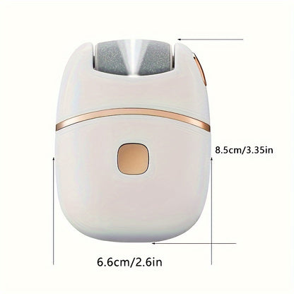 1pc Rechargeable Electric Foot Grinder with Ergonomic Design - USB Charging, 400mAh Lithium Battery, Ideal for Polishing Thick Faux Leather, Includes 3 Pads for Fit.