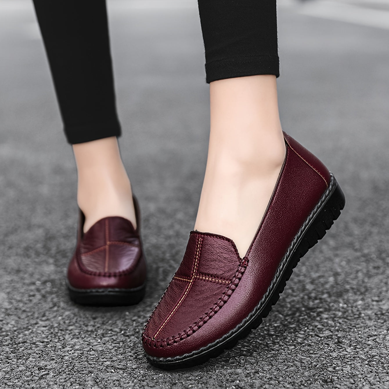 Women's trendy loafers with soft, wear-resistant sole for daily non-slip walking