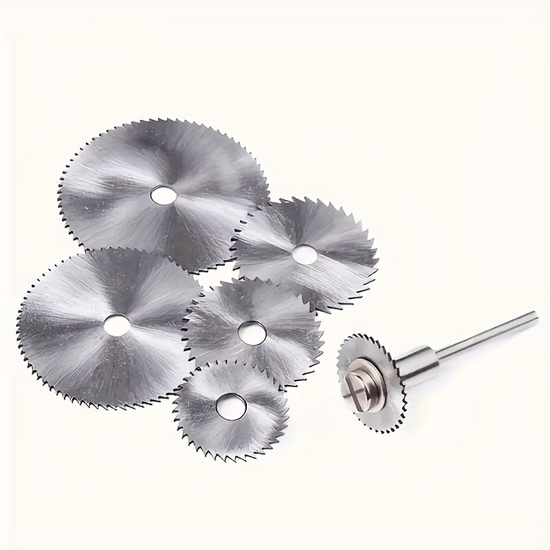 7/8pcs/Set High Speed Steel Cutting Blade for Woodworking, Rotary Electric Disk Tools, cutting Wood, Plastic, Copper, Aluminum, Soft Metal. Washable and requires no assembly.