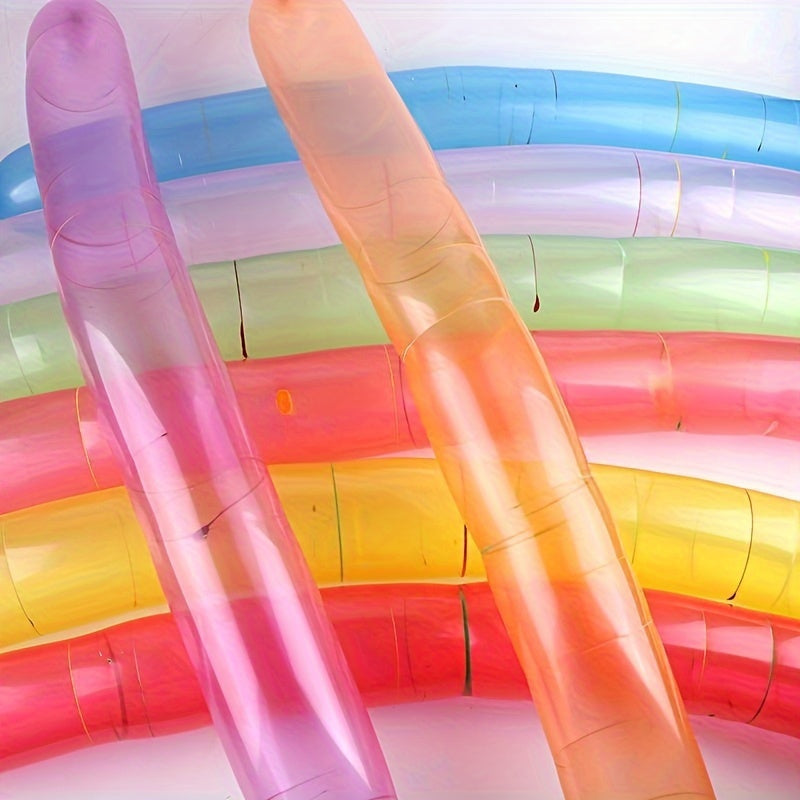 28pcs Holiday Atmosphere Universal Flying Long Strip Sky Rocket Balloon, Color Latex Balloon suitable for any occasion.