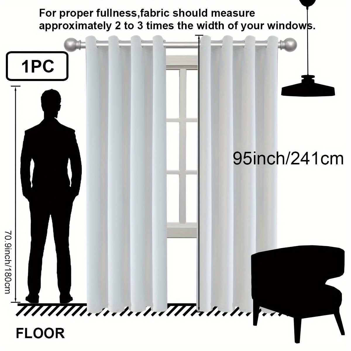 1PC Insulation and Blackout Circle Curtains, Ideal for Bedrooms and Living Rooms, Minimize Noise and Light Blocking