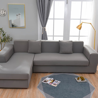 Modern sofa cover with non-slip elastic band, machine washable, made of 95% polyester and 5% spandex. Compatible with various sofa sizes, no printing, stitched craftsmanship, fabric weight of 100-120 g/m².