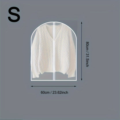 1pc Hangable Semi-Transparent Garment Cover for Home Use