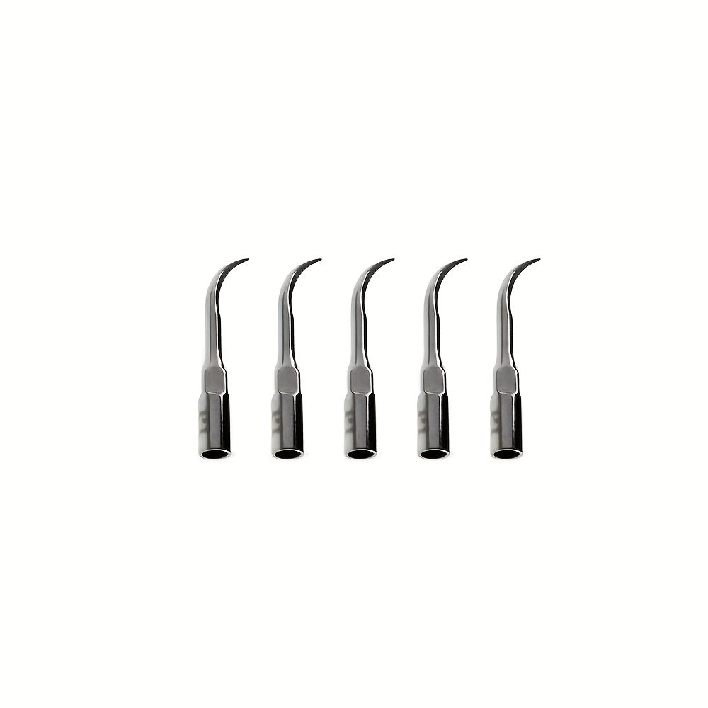 Set of 5 stainless steel dental cleaning tools for gum health and teeth cleaning. Includes non-electric interdental brushes and pick, battery-free.