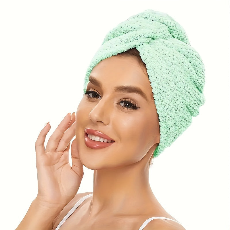 SoftTouch Microfiber Hair Towel Wrap for Women - Quick drying, super absorbent, comfortable, ideal bathroom accessory, essential daily hair care gift, low shedding, suitable for normal &