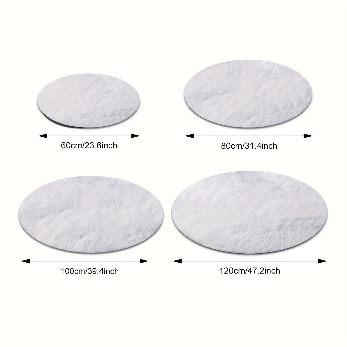 Plush Round Carpet - Luxuriously Soft, Stain-Resistant, and Slip-Resistant for Bedroom, Living Room, and Home Decoration