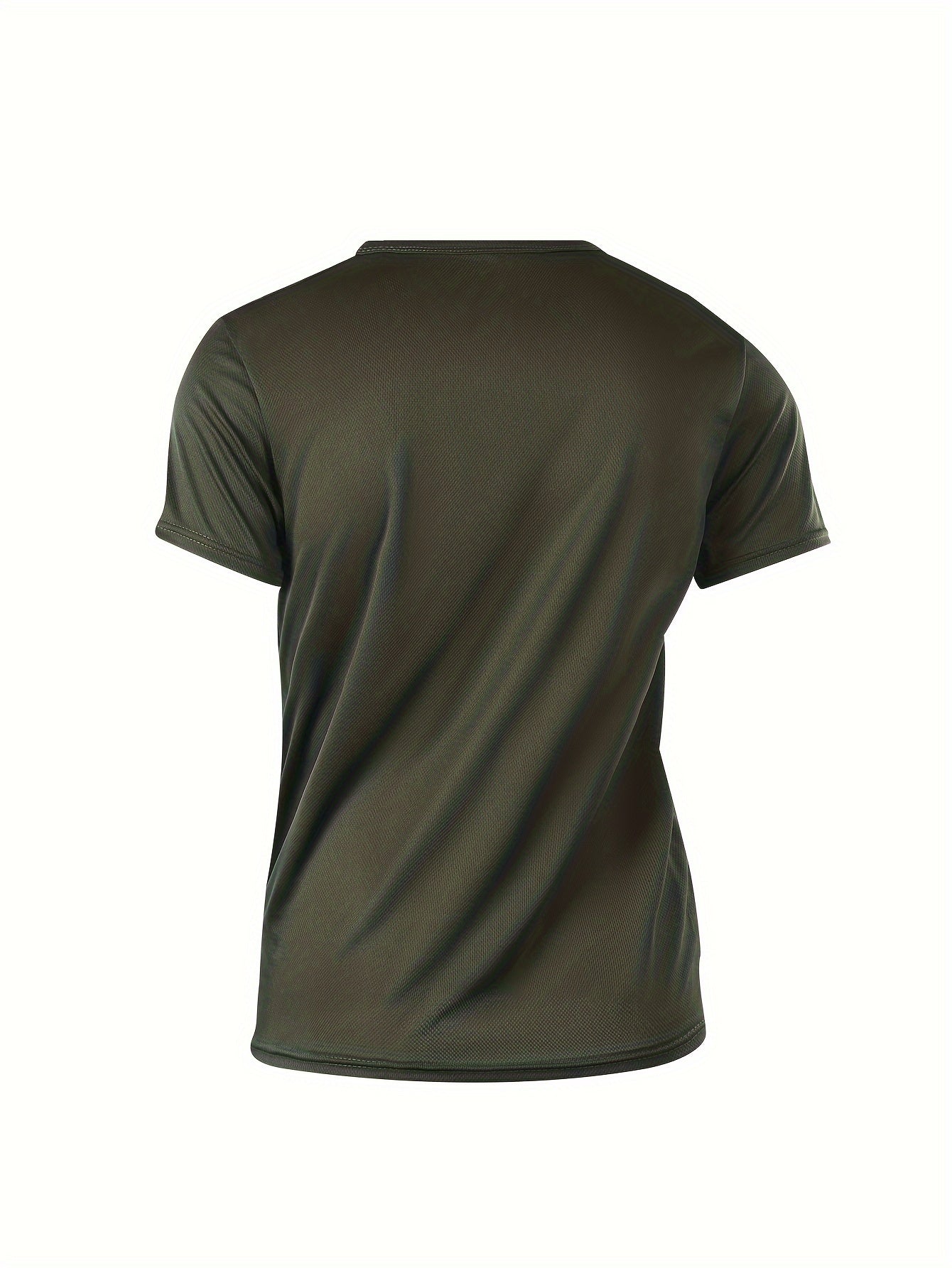 Men's Premium Solid Color Crew Neck T-Shirts - Breathable, Quick-Drying with Stretch - Ideal for Summer Activities in Various Colors