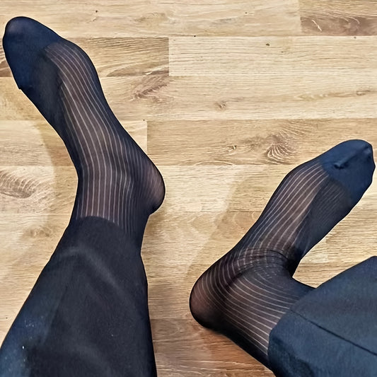 Men's Business Loose-Fitting Striped Thin Breathable Socks