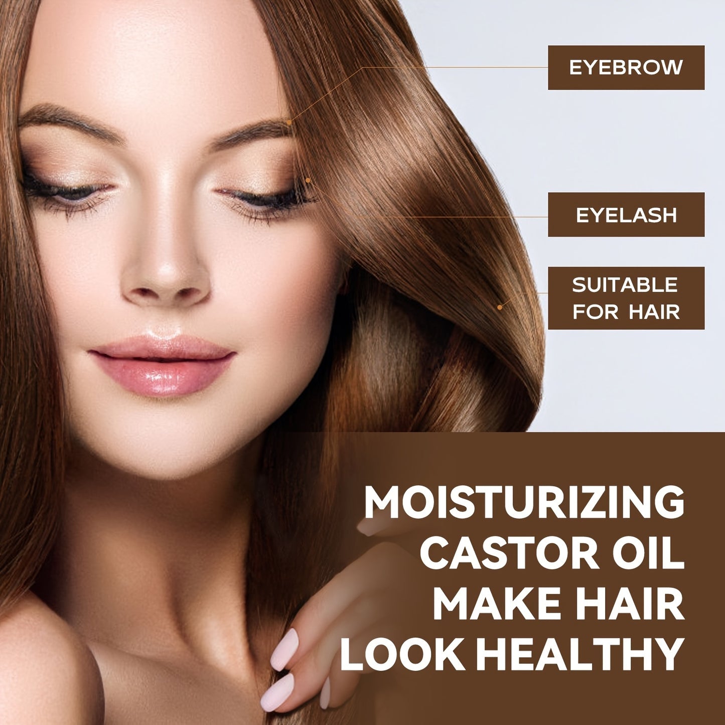 200ml Castor Oil for Hair, Eyelashes, Eyebrows & Skin, Cold-Pressed Unrefined