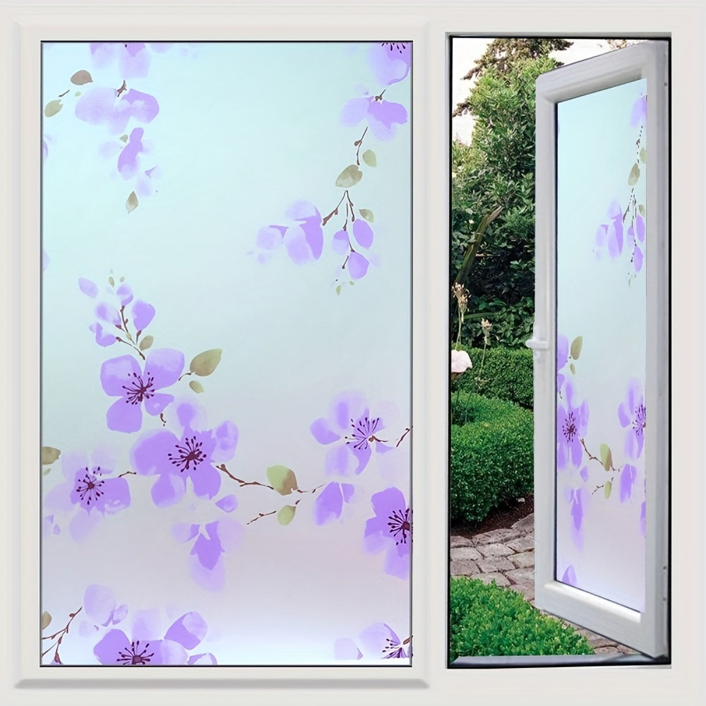 PVC Window Privacy Film in Glam Style – Easy to Apply Frosted Glass Covering for Home Decor, Blocks UV Rays, Manages Heat – Self-Adhesive for Bedroom, Kitchen, Bathroom Doors and Windows