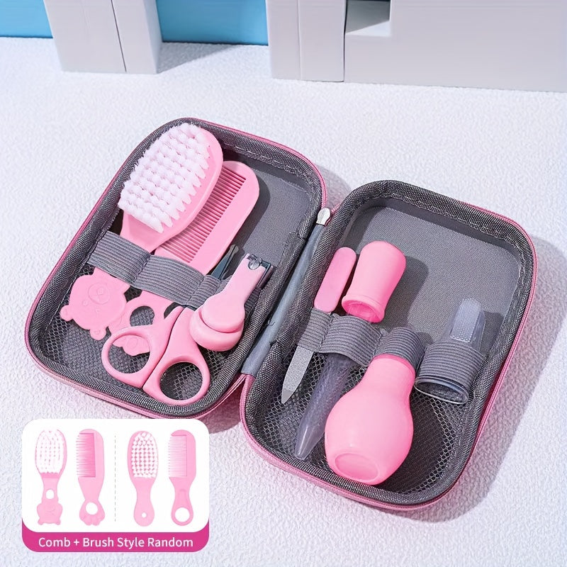 8-piece Healthcare and Grooming Kit with Portable Safety Care Set, Includes Nose Cleaner and Tongue Cleaning Brush, Perfect for Shower Gift