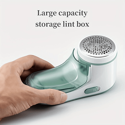 Portable lint remover with USB fast charging for efficient fabric shaving on clothing, bedding, plush toys, sofa cushions, car seat cushions, and other fabric products.