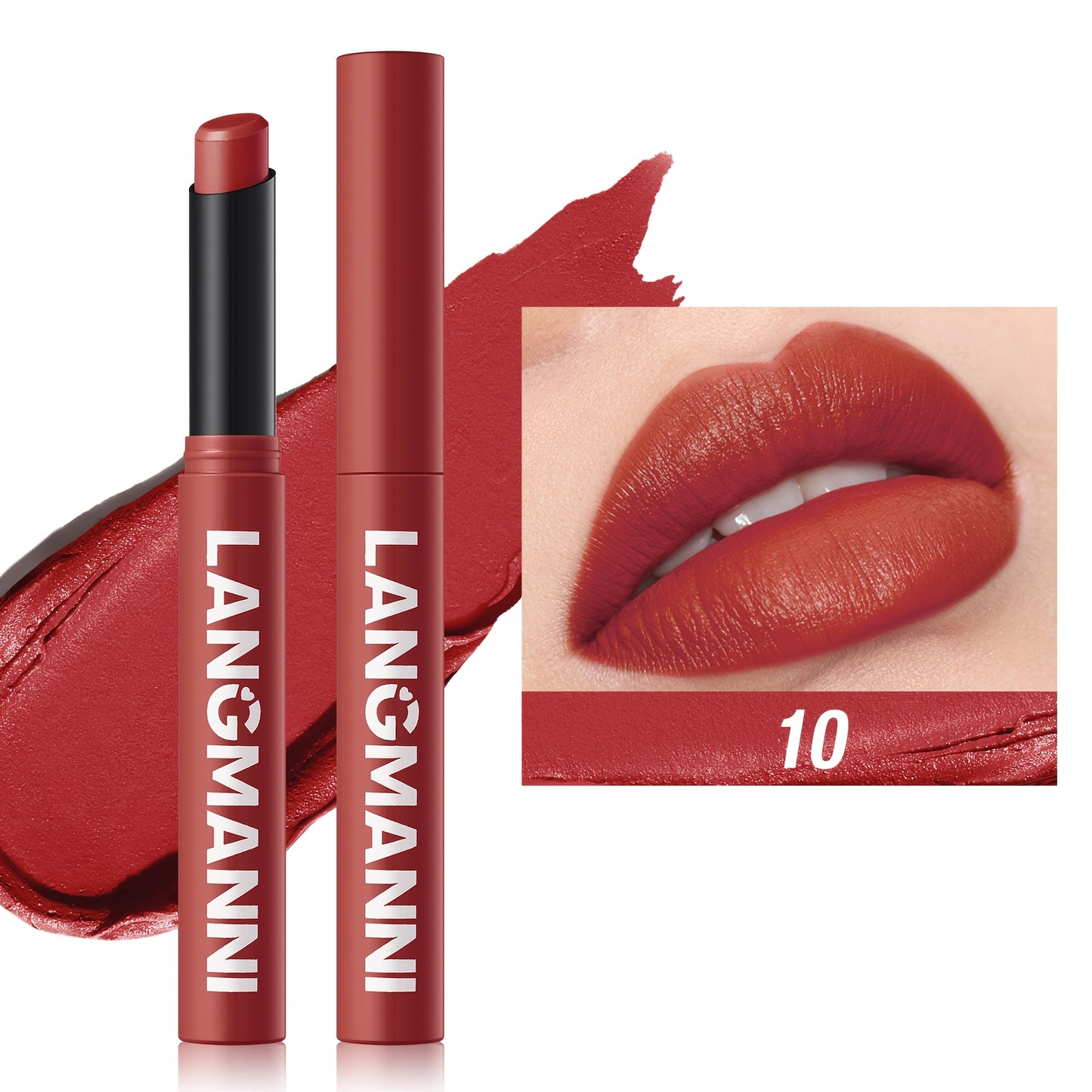 Smooth Velvet Matte Lipstick, Moisturizing, Easy to Apply with Natural Shine.