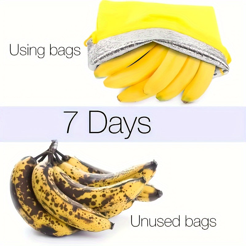 Ripening Bag for Bananas and Lettuce - Durable, Washable, and Food-Safe. Lightweight plastic storage bag perfect for preserving fresh produce. A must-have kitchen essential for keeping your bananas fresh.