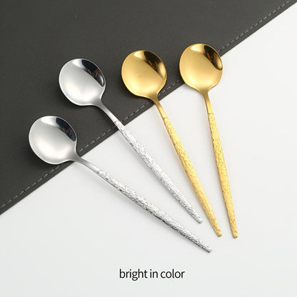 2 pieces/4 pieces/8 pieces of silver, gold, and coffee spoons. These exquisite small spoons are perfect for seasoning, stirring milk, or stirring your tea. Made of stainless steel, these stirring spoons are both practical and elegant.