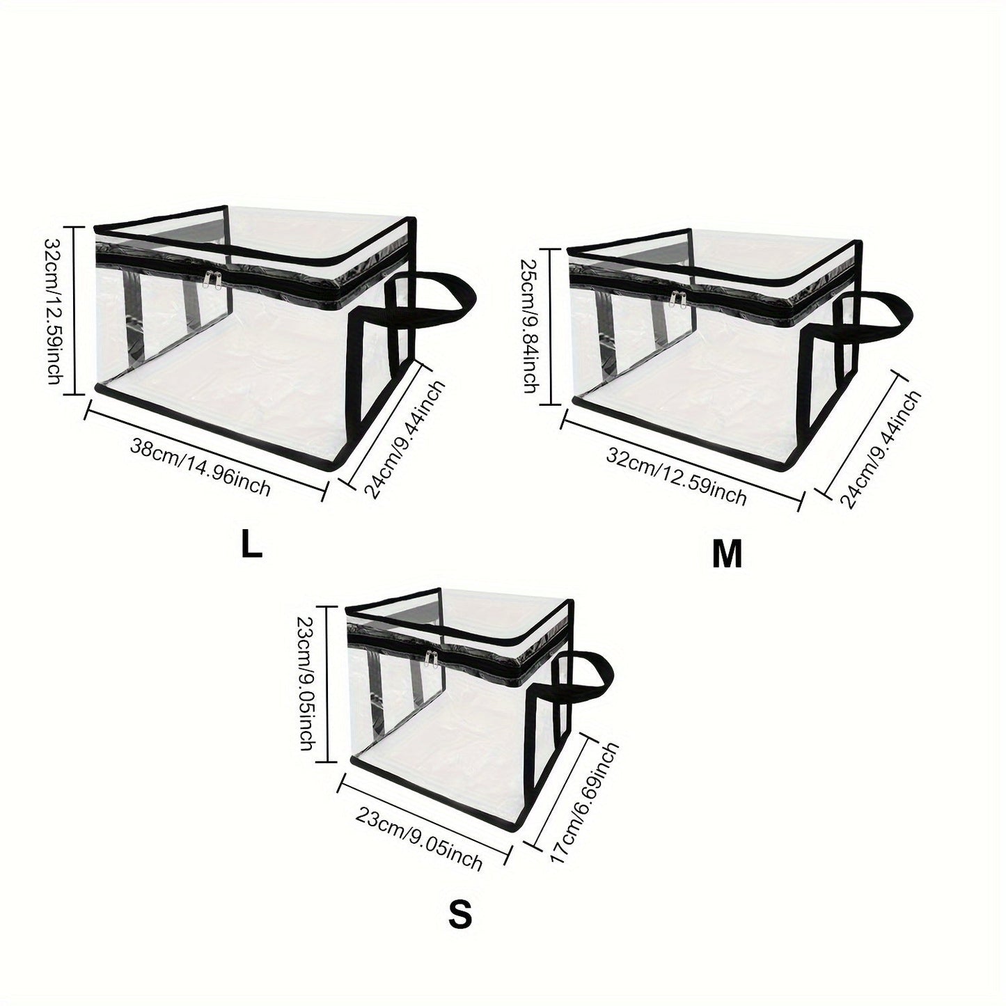 Clear plastic carrying game bag storage with handles, ideal for storing and organizing books, documents, and small items. Water-resistant and large-capacity, includes 1 transparent storage bag.