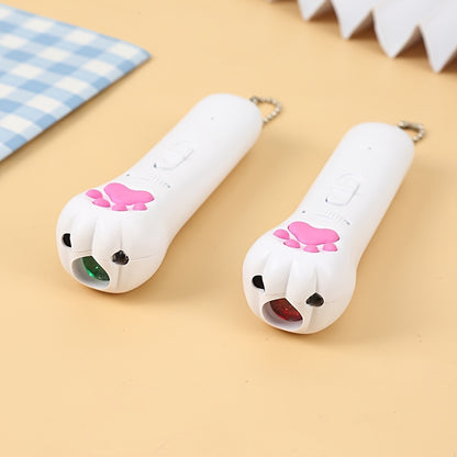 USB Rechargeable Interactive Cat Teaser Wand with Multi-Pattern Projection Lighting for Playful Cats