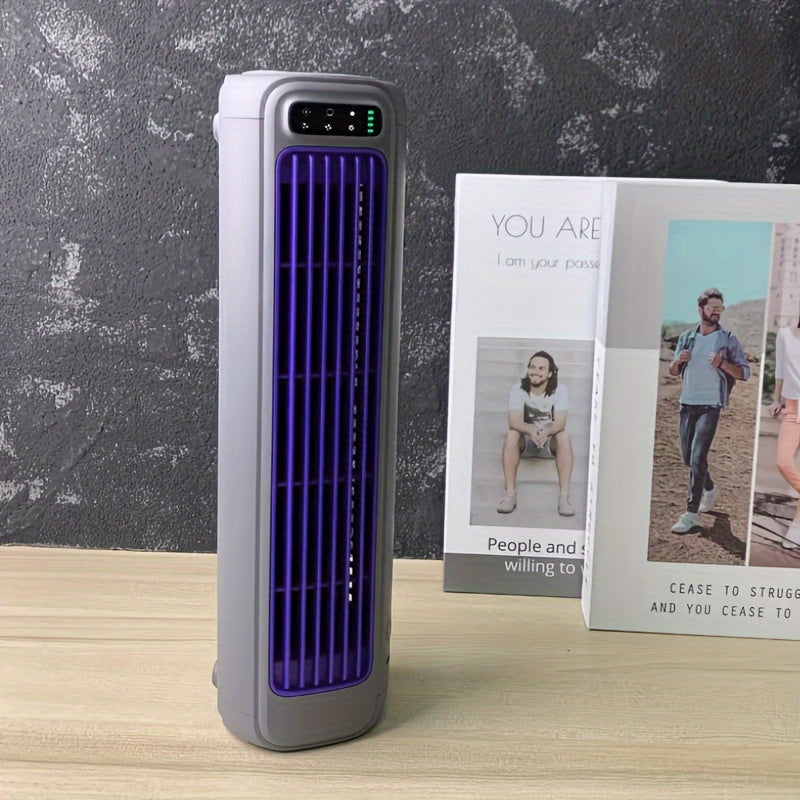 Portable Air Purifier Fan with Odor Removal Feature, USB Rechargeable, Lightweight and Quiet for Home and Car - Anthracite Color, Multi-purpose, Energy Efficient, Cools and Freshens Household Spaces