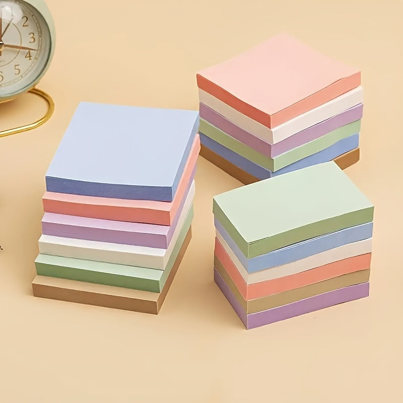 Set of 300 Morandi Color Sticky Notes with Hand-Tearable Square Design, Strong Adhesive, Suitable for Office, Students, Living Room, Bedroom, Bathroom, and Kitchen Use