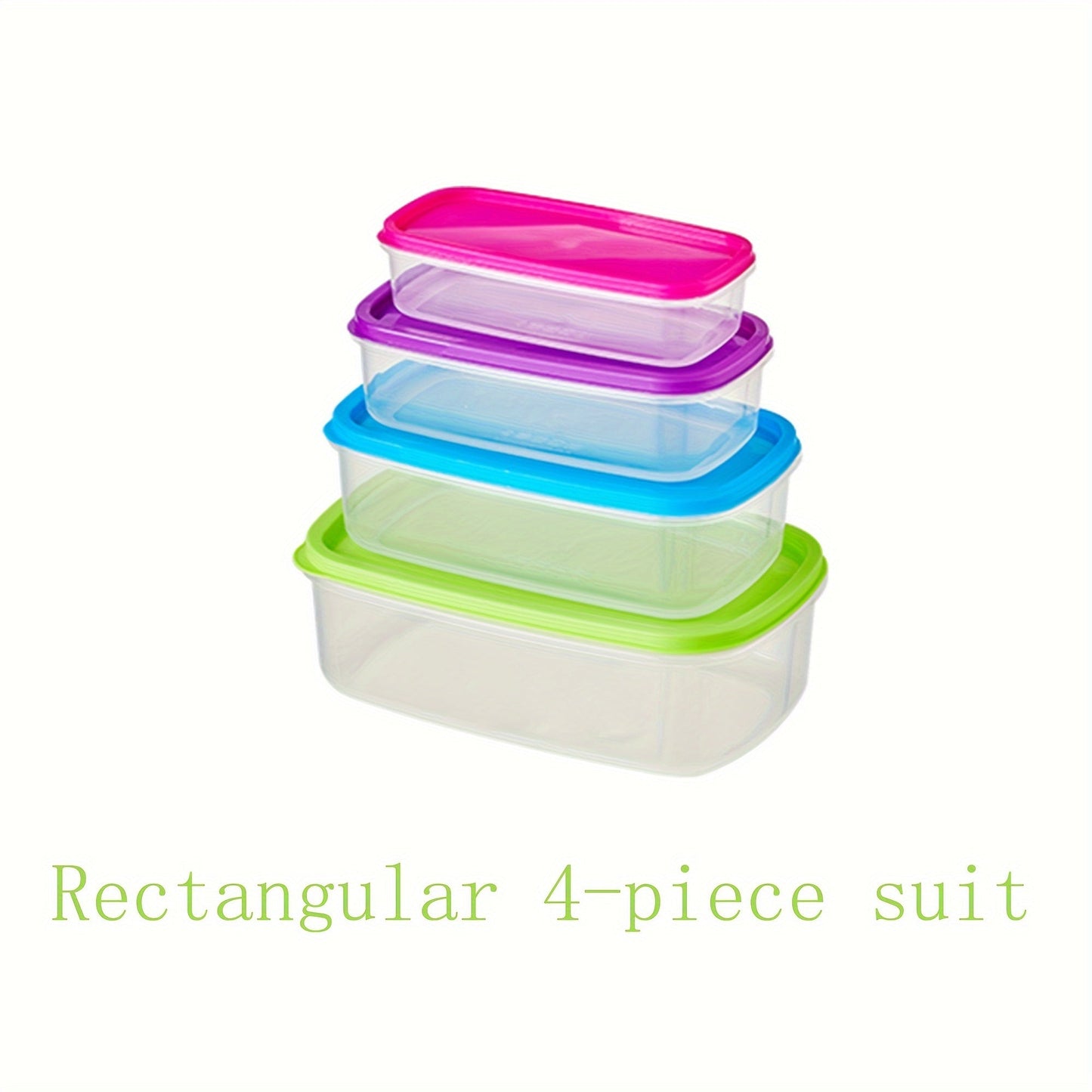 Keep your food fresh with the Rainbow Fresh-keeping Box Set. This set includes 4/5/6pcs containers with lids, perfect for storing large amounts of food. These reusable containers are perfect for storing food in the refrigerator, packing lunches, or