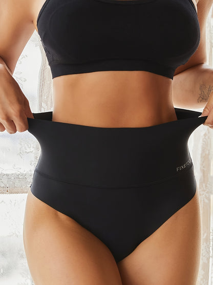 Soft and stretchy high waisted thongs for women with tummy control.